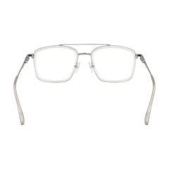 OS SLOMGA 31007 wide square double bridge eyeglasses in transparent, rear view