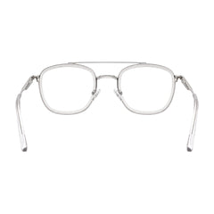 OS SLOMGA 31008 modern double bridge square optical frame in transparent, rear view