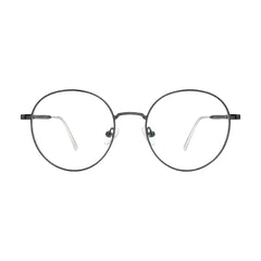 OS Solitude 15103 round saddle bridge metal prescription eyeglasses, front view