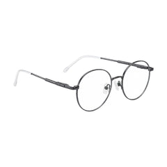 OS Solitude 15103 round saddle bridge metal prescription eyeglasses, angled view