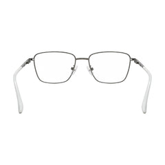 OS Solitude 15112 classic square metal prescription eyeglasses in gunmetal and white