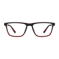 OS Sea Rock 006 full-rim rectangle optical frame in black and red, front view