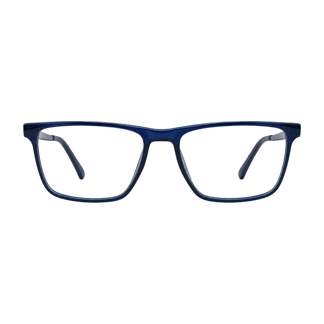 OS Sea Rock 006 full-rim rectangle optical frame in blue, front view