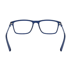 OS Sea Rock 006 full-rim rectangle optical frame in blue, rear view