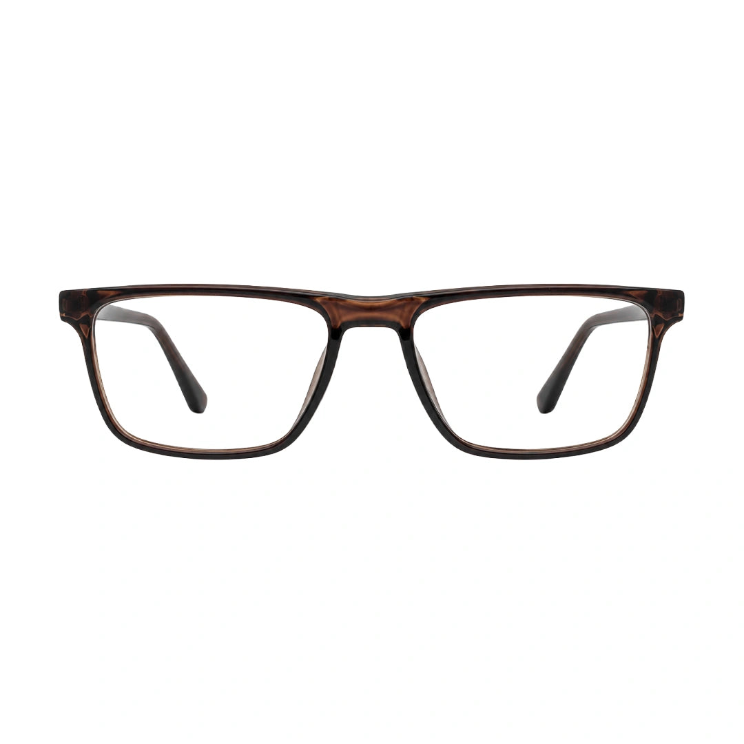 OS Sea Rock 006 full-rim rectangle optical frame in brown, front view