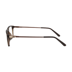 OS Sea Rock 006 full-rim rectangle optical frame in brown, side profile view