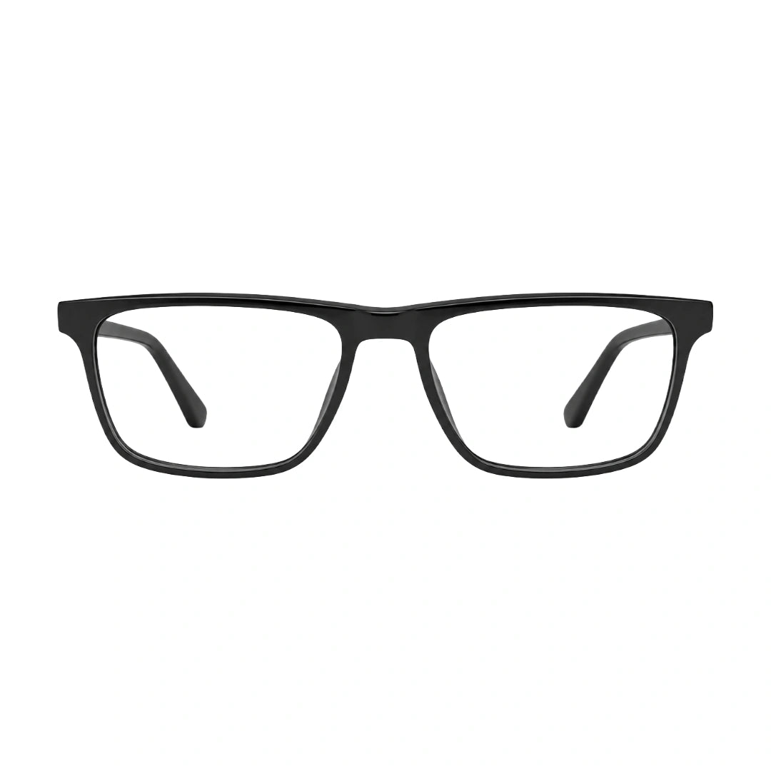 OS Sea Rock 006 full-rim rectangle optical frame in glossy black, front view