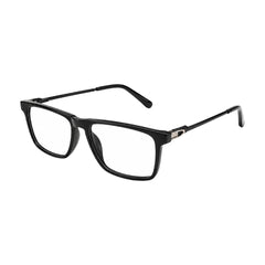 OS Sea Rock 006 full-rim rectangle optical frame in glossy black, three-quarter angled view