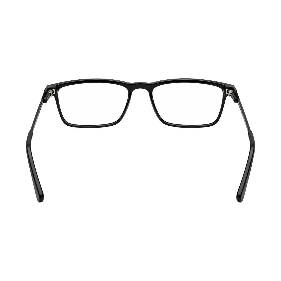OS Sea Rock 006 full-rim rectangle optical frame in glossy black, rear view