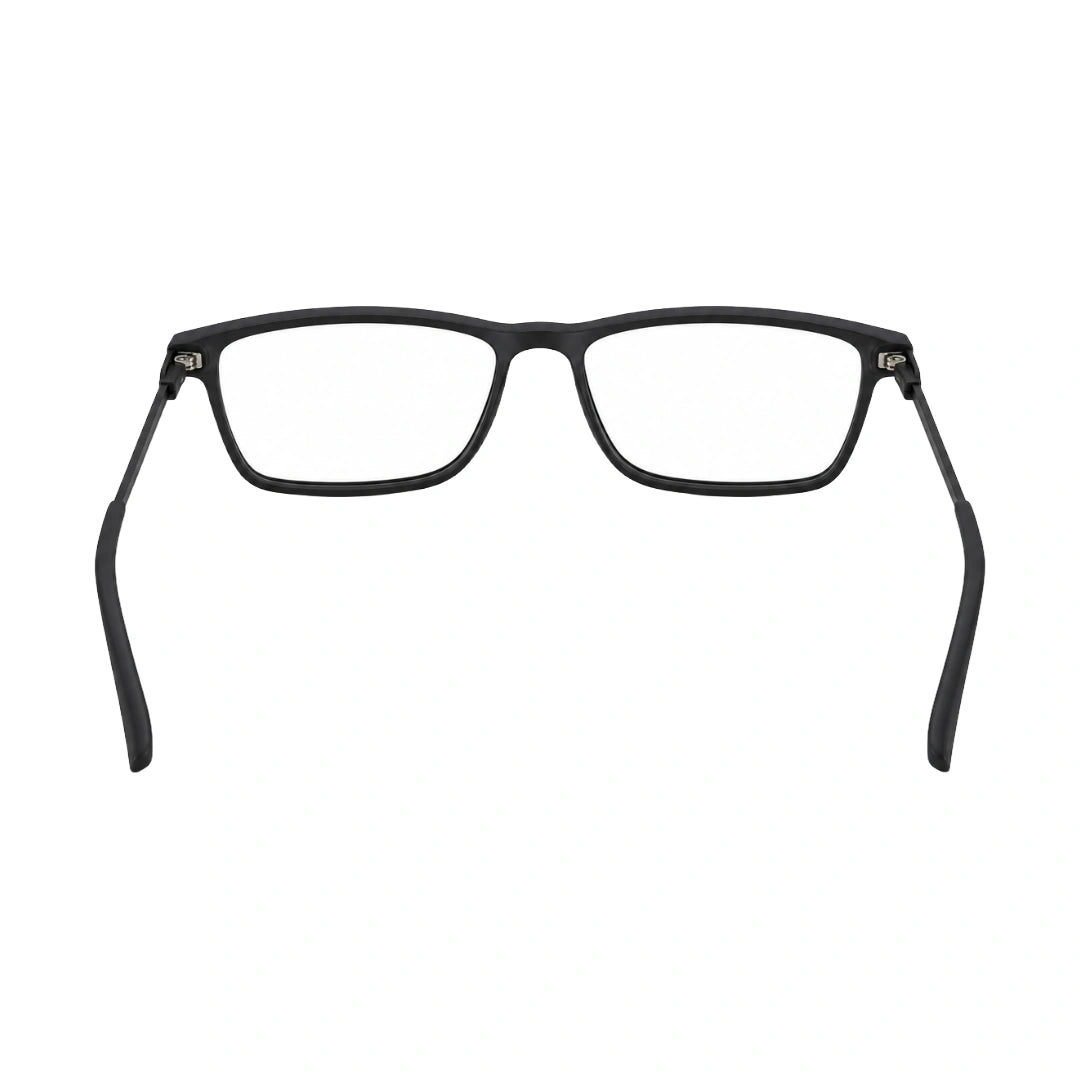 OS Sea Rock 006 full-rim rectangle optical frame in matte black, rear view