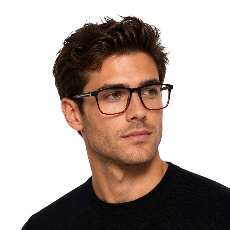 OS Sea Rock 009 | Wide Rectangle Eyeglasses | Lightweight Acetate Frames-zoom-
