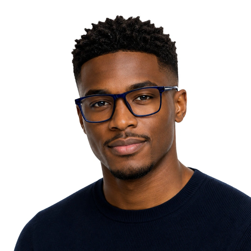OS Sea Rock 009 | Wide Rectangle Eyeglasses | Lightweight Acetate Frames-zoom-