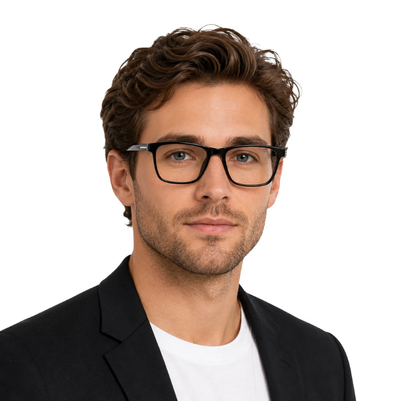 OS Sea Rock 009 | Wide Rectangle Eyeglasses | Lightweight Acetate Frames-zoom-