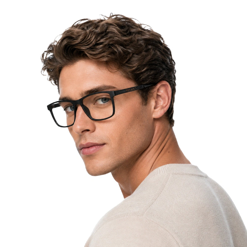 Wide Rectangular Prescription Eyeglasses | OS Sea Rock 010-zoom-