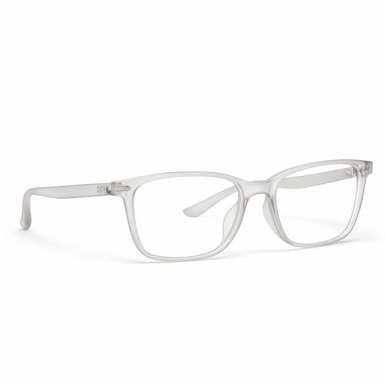 Crystal Clear Rectangular Eyeglasses with Spring Hinges