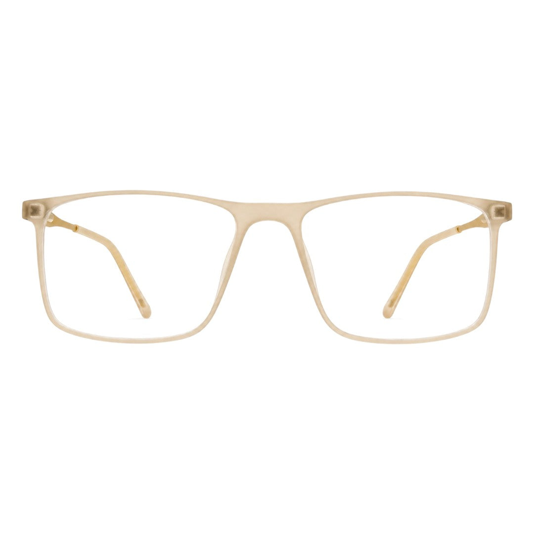 Ombre Rectangle Eyeglasses - Black to Red Gradient Fashion Frame