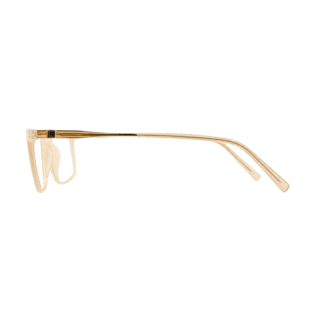 Ombre Rectangle Eyeglasses - Black to Red Gradient Fashion Frame