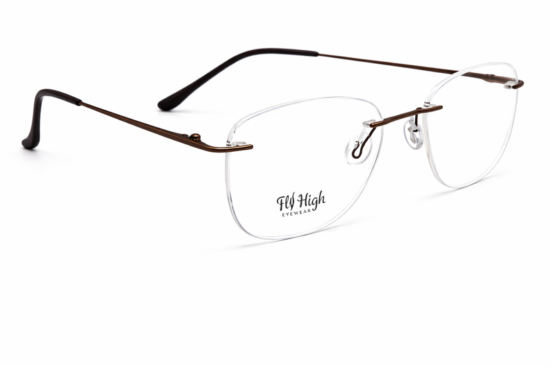 OS Fel High 3P 1003 Rimless Eyeglass Frame-zoom-