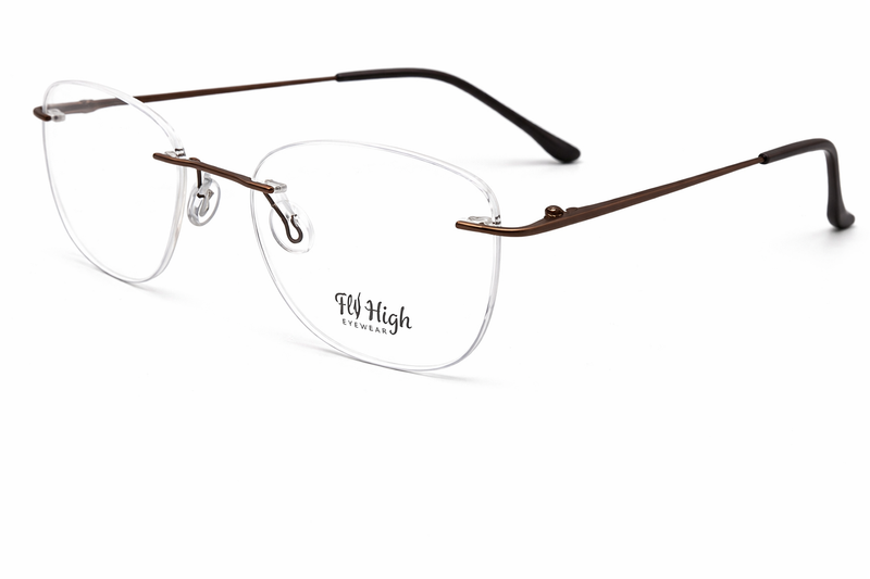 OS Fel High 3P 1003 Rimless Eyeglass Frame-zoom-
