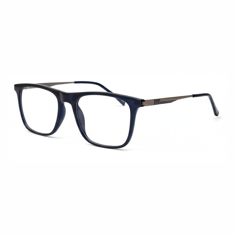 Navy Elite - Rectangle Metal Temple Eyeglasses