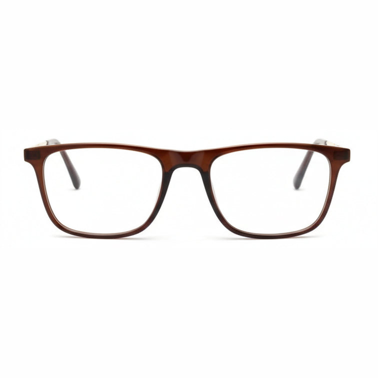 Tortoise Gold - Rectangle Metal Temple Eyeglasses