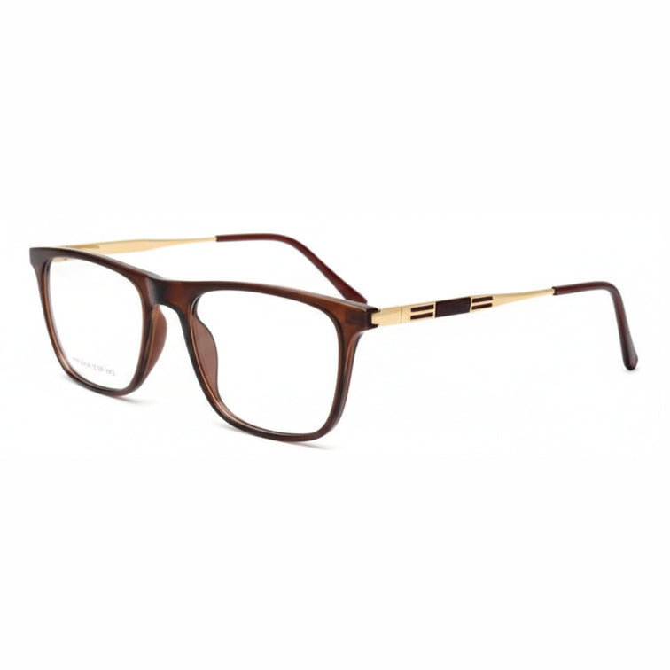 Tortoise Gold - Rectangle Metal Temple Eyeglasses