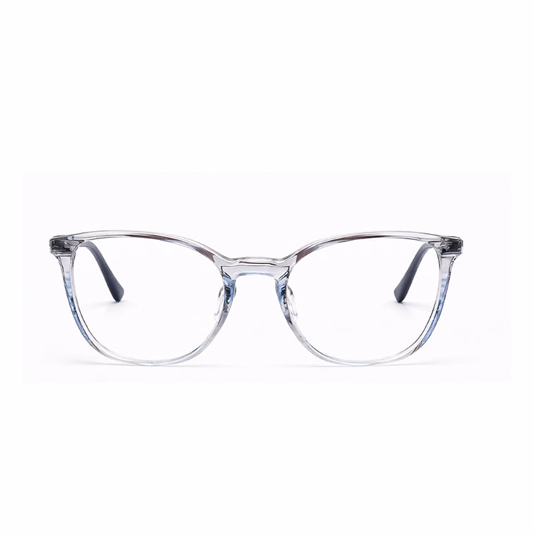 Crystal Stripe - Round Metal Temple Eyeglasses