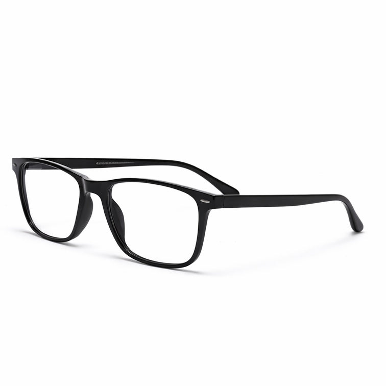 Matte Black Rectangle Eyeglasses - Essential Everyday Frame