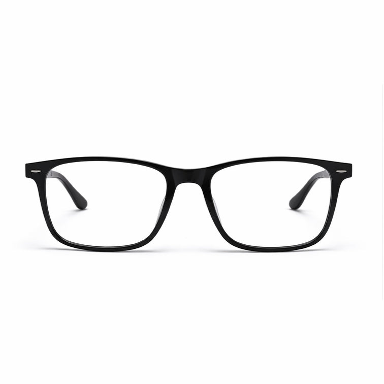 Matte Black Rectangle Eyeglasses - Essential Everyday Frame