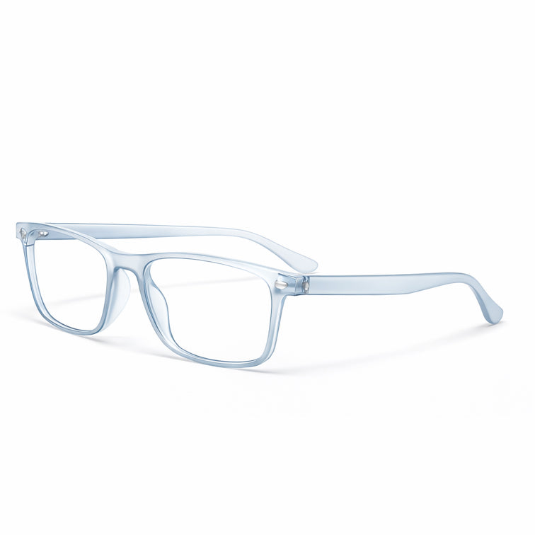 Transparent Rectangle Eyeglasses - Cool Tinted Frame