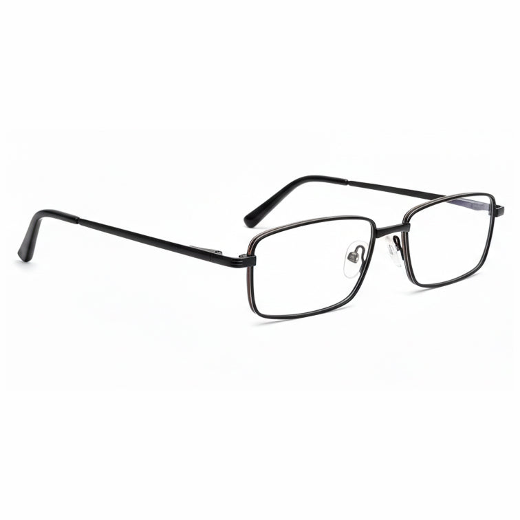 Classic Optical Frame - Black Metal Rectangular Eyeglasses