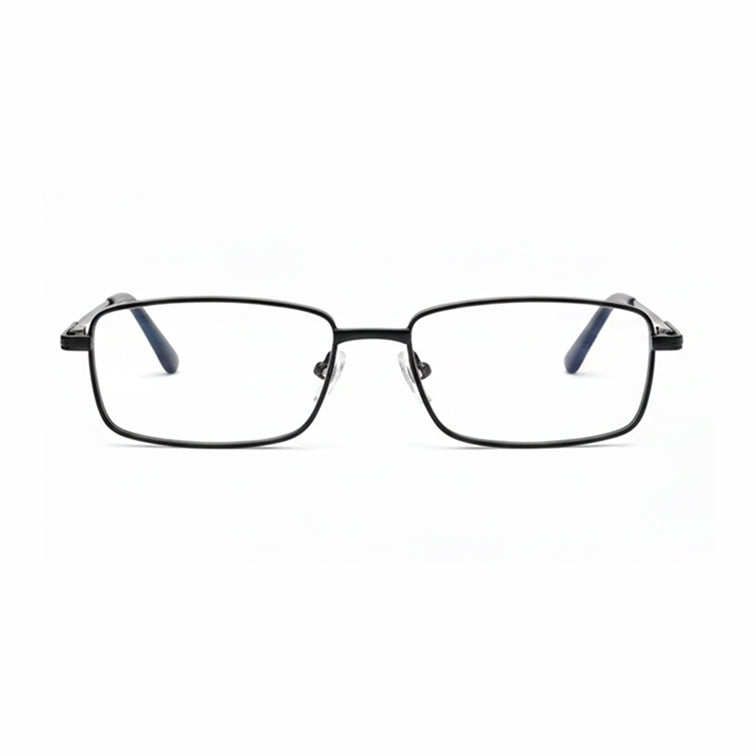 Classic Optical Frame - Black Metal Rectangular Eyeglasses