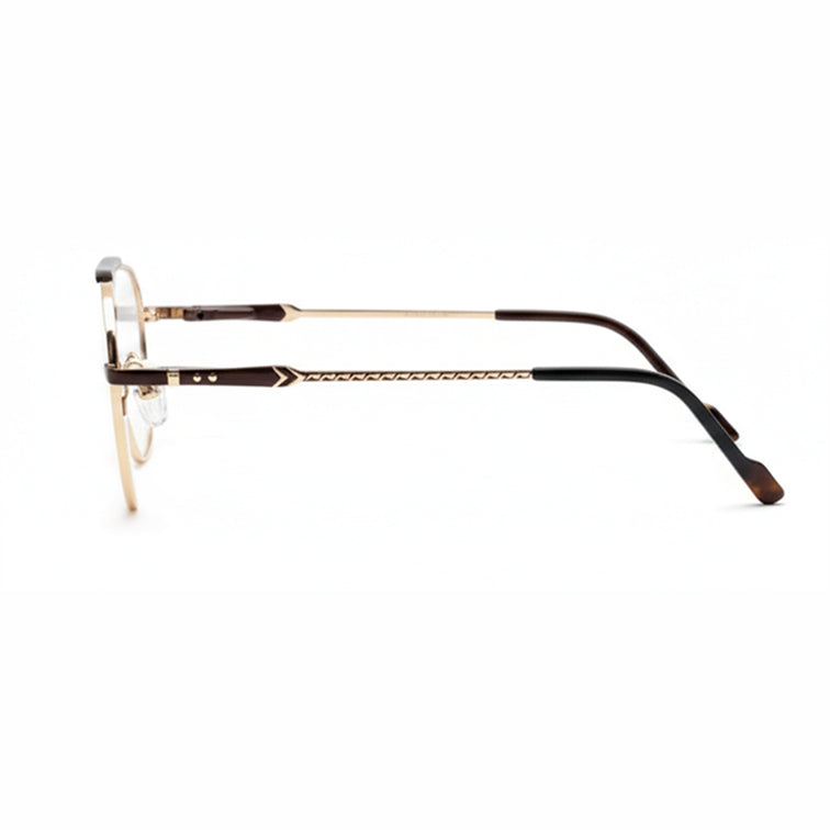 Gladiator Legend Optical Frame - Gold Metal Aviator Eyeglasses with Double Bridge-zoom-