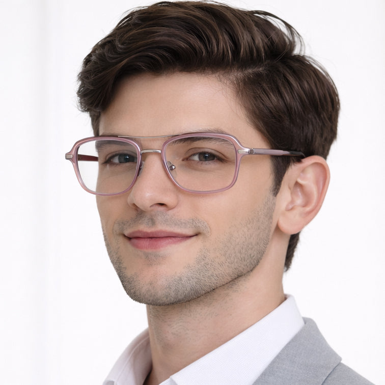 Brooklyn Aviator Navigator Eyeglasses - Premium Metal Frame-zoom-
