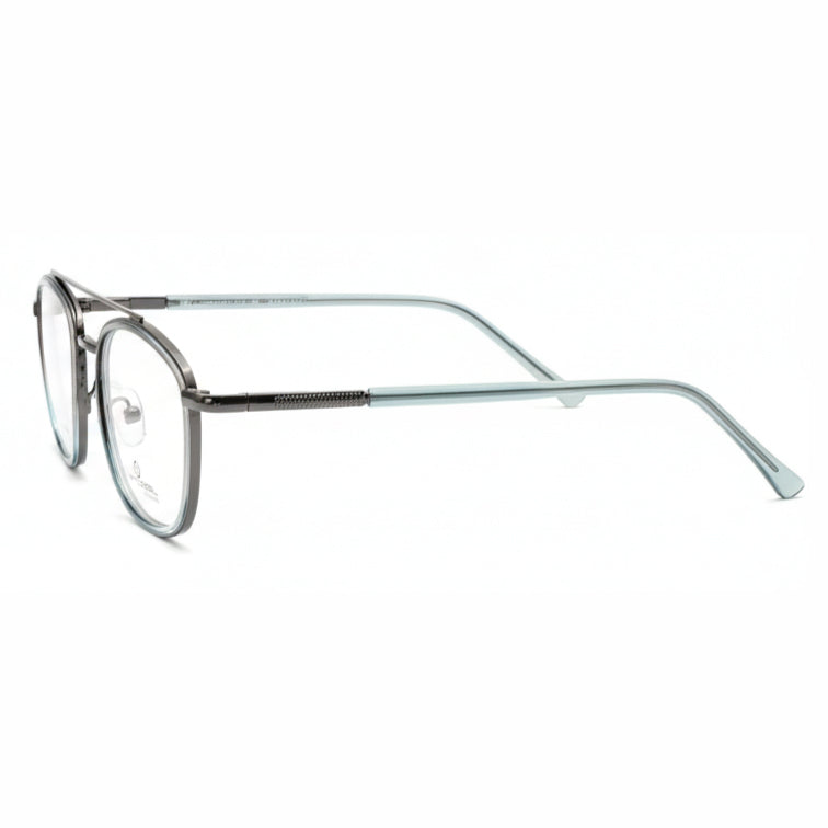 VNOGSL Pilot Optical Frame - Gunmetal Square Aviator Eyeglasses with Double Bridge Design-4
