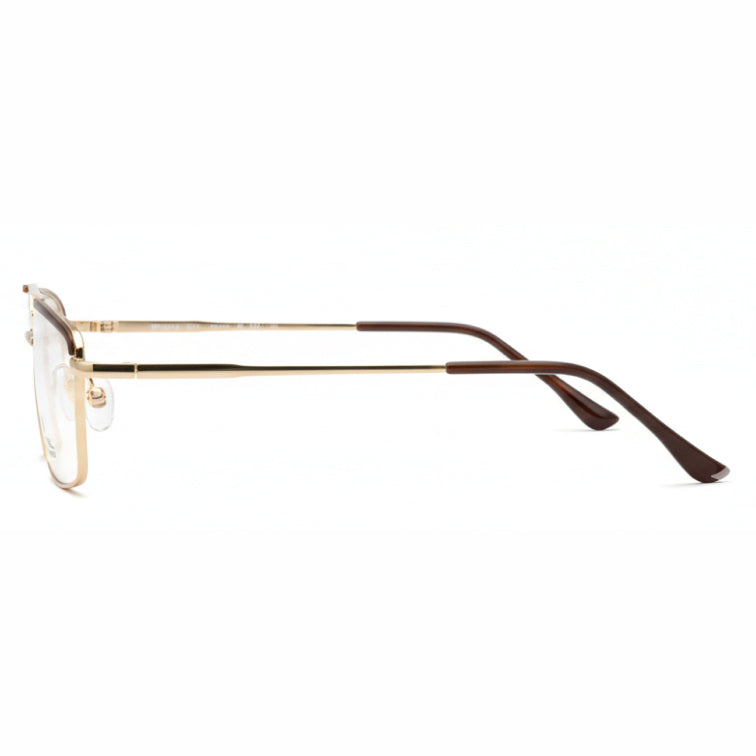 VNOGSL Aviator Optical Frame - Gold & Brown Square Aviator Eyeglasses with Double Bridge-zoom-4