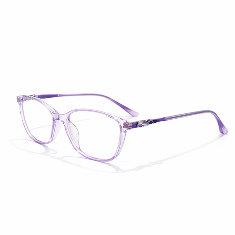 Elegant Translucent Purple Rectangular Eyeglasses - Premium TR90 Design