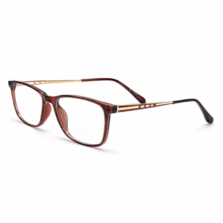Classic Tortoise Frames with Gold Accents - Refined Rectangular Eyeglasses
