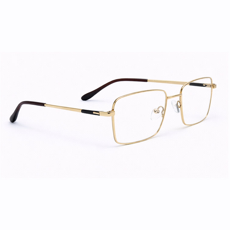 Prestige Optical Frame - Gold Metal Rectangular Eyeglasses-2