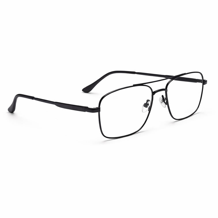 Navigator Optical Frame - Black Metal Aviator Eyeglasses-zoom-2