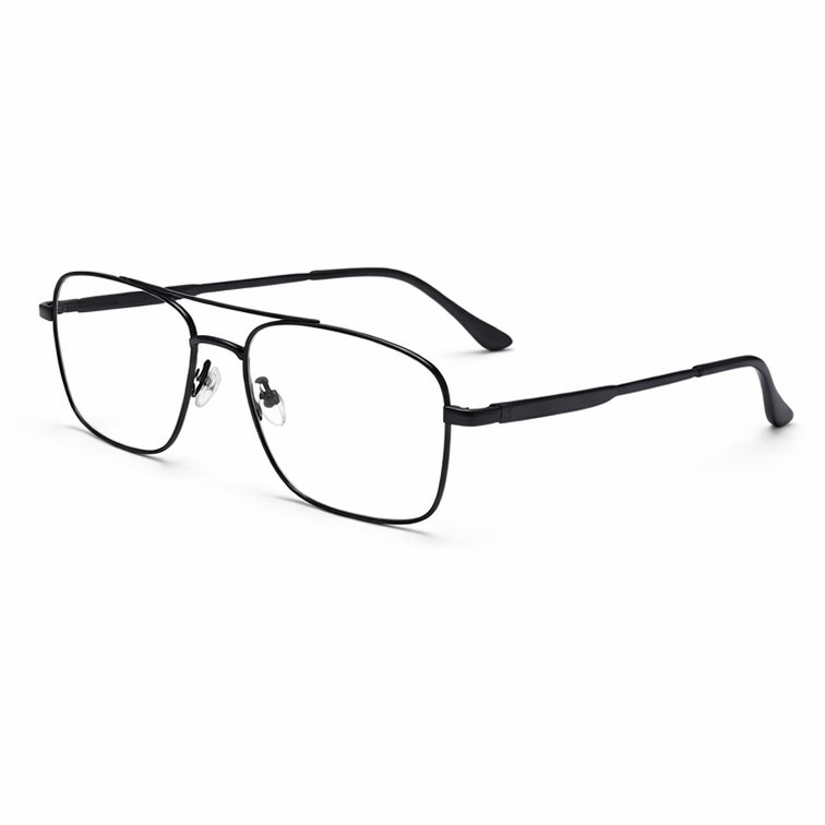 Navigator Optical Frame - Black Metal Aviator Eyeglasses-3