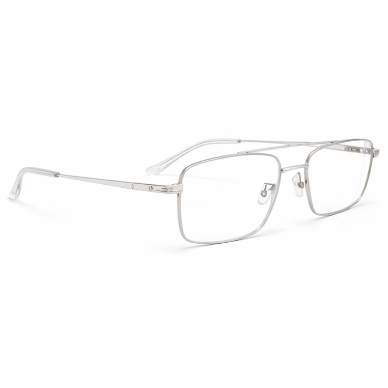 Fashion Style Executive Optical Frame - Silver Metal Rectangular Eyeglasses-zoom-2