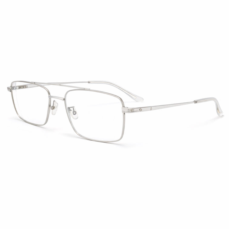 Fashion Style Executive Optical Frame - Silver Metal Rectangular Eyeglasses-zoom-3