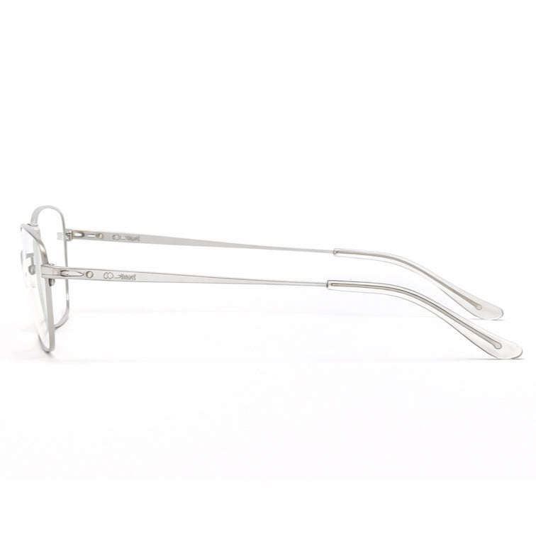 Fashion Style Executive Optical Frame - Silver Metal Rectangular Eyeglasses-zoom-4