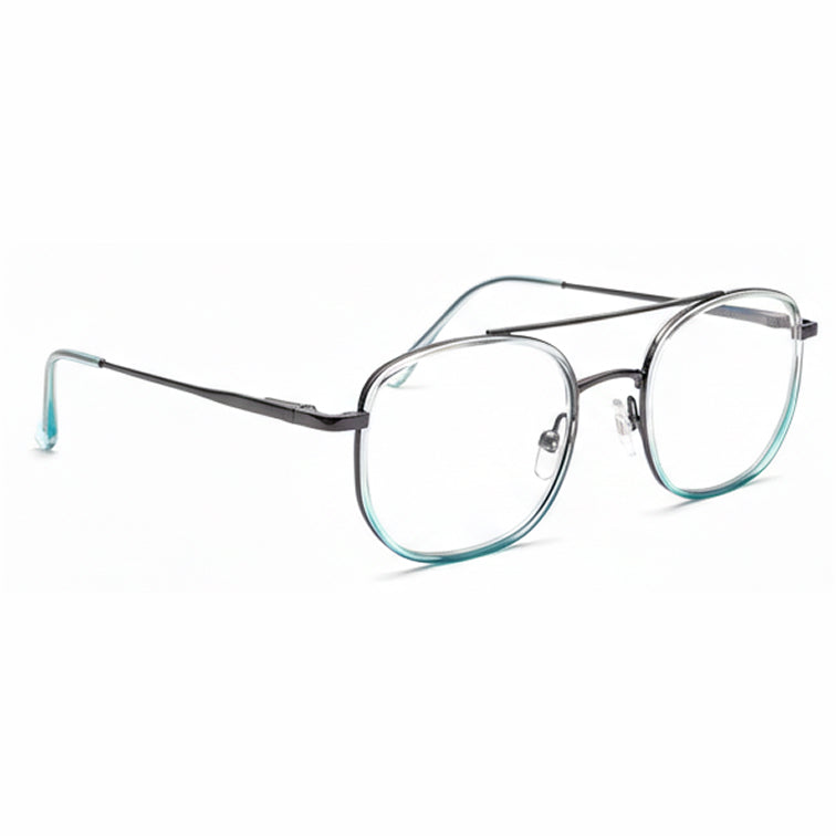 Teal Aviator - Double Bridge Navigator Eyeglasses-zoom-3