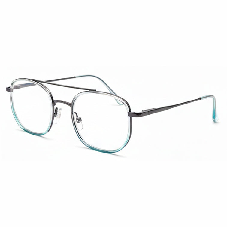 Teal Aviator - Double Bridge Navigator Eyeglasses-2