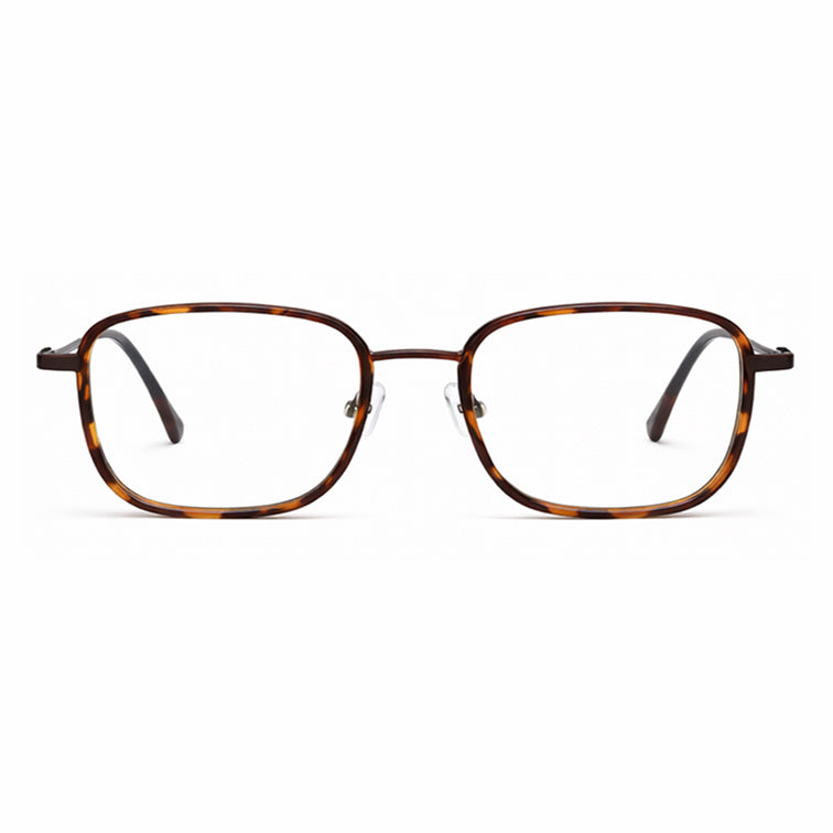 Classic Tortoise Square Frame Eyeglasses - Premium Lightweight Design-zoom-