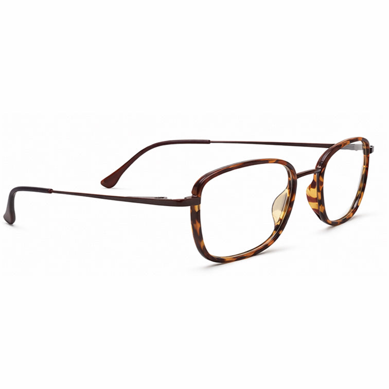 Classic Tortoise Square Frame Eyeglasses - Premium Lightweight Design-zoom-3