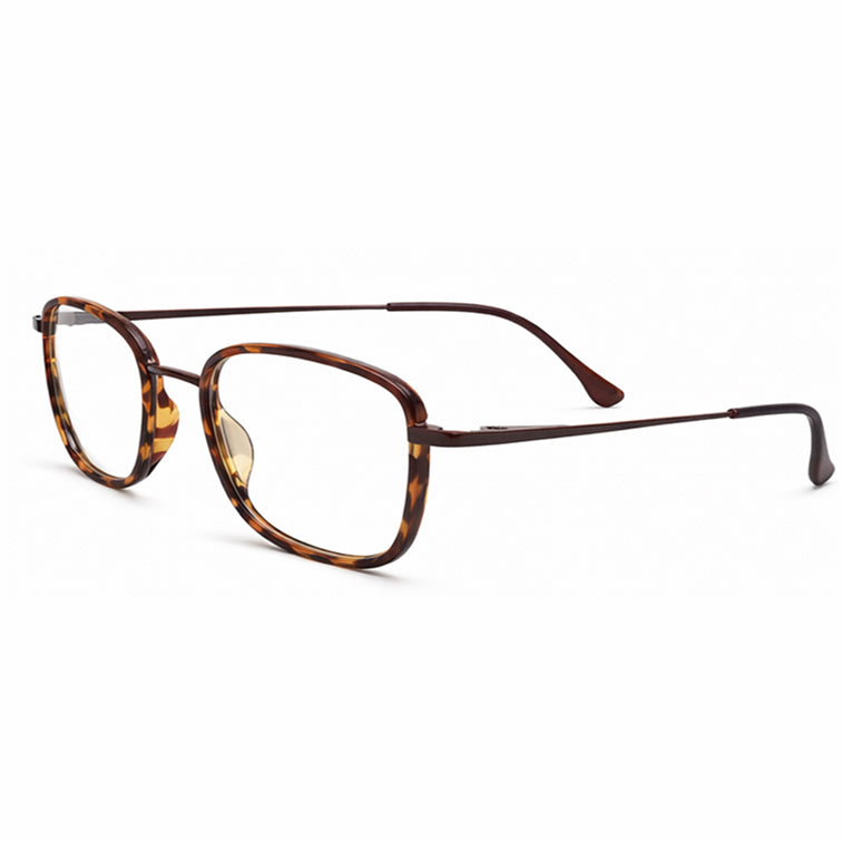 Classic Tortoise Square Frame Eyeglasses - Premium Lightweight Design-2