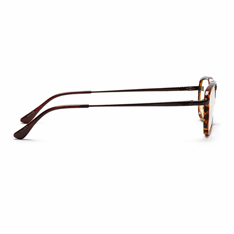 Vintage Tortoise Hybrid Frame Eyeglasses - Premium Metal & Acetate Design-zoom-